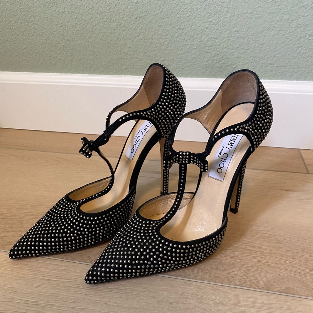 Black Studded Jimmy Choos